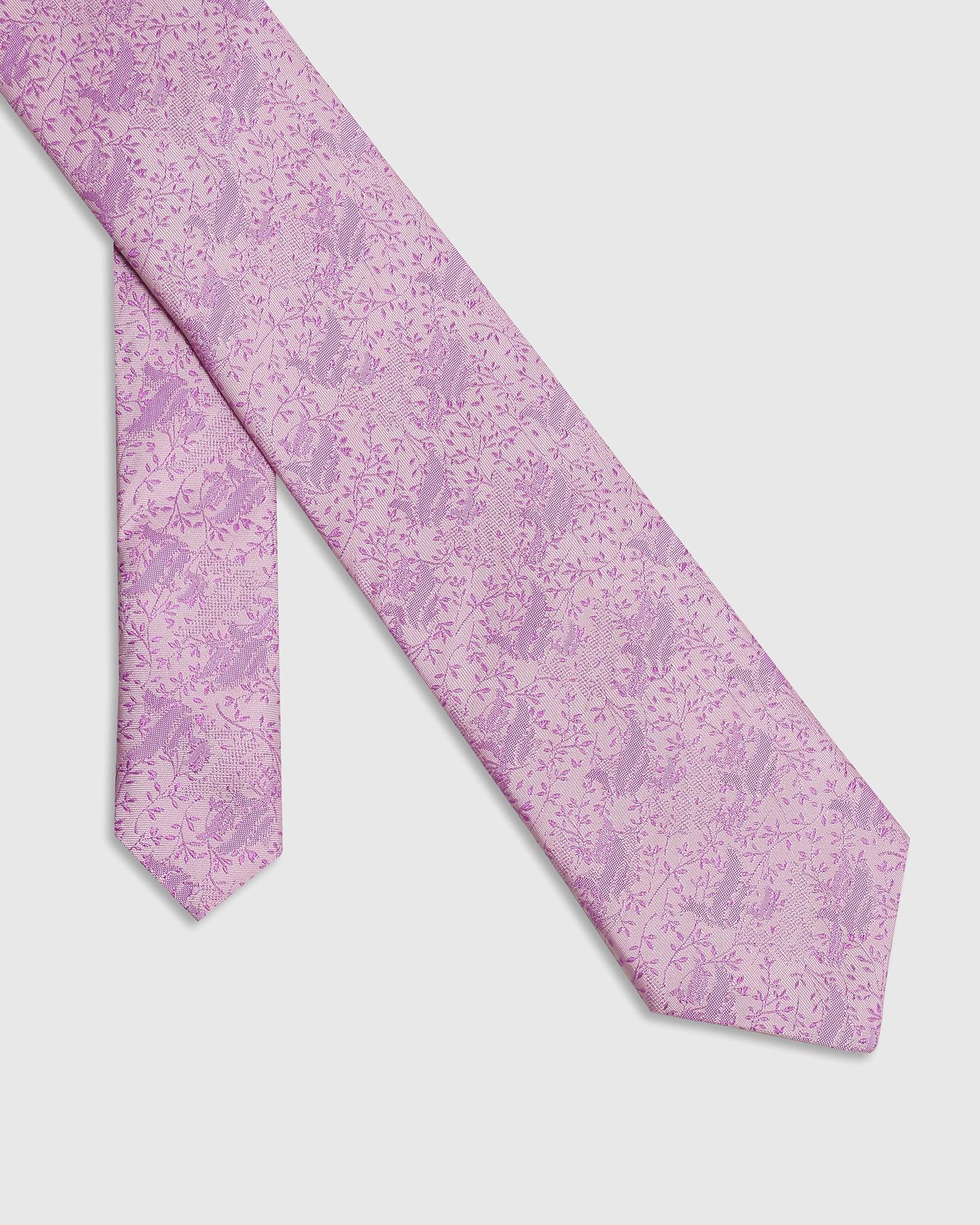 Silk Blossom Pink Printed Tie - Spera