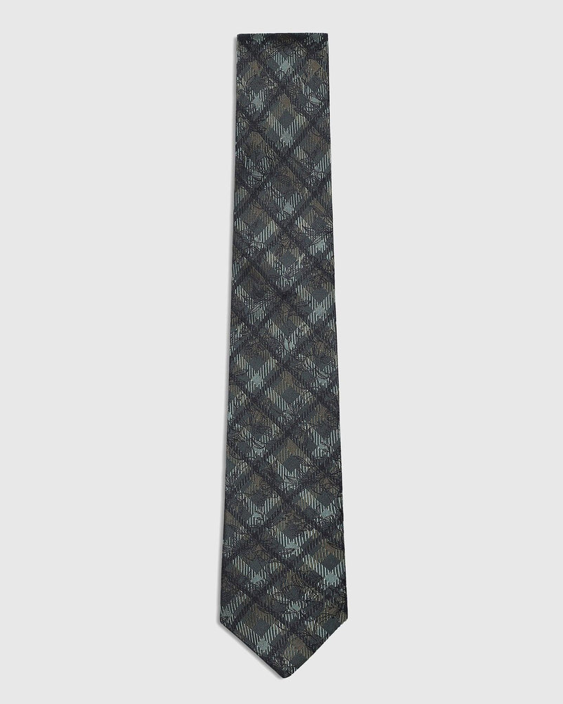 Silk Dark Green Printed Tie - Saver