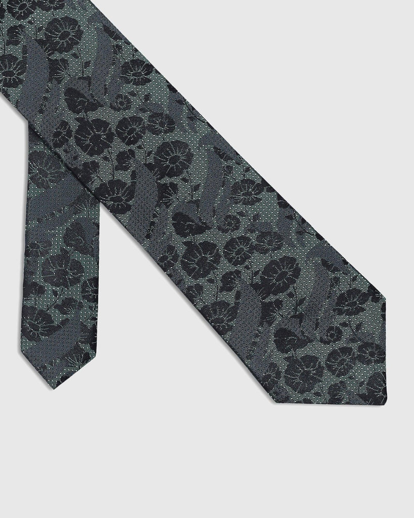 Silk Dark Green Printed Tie - Siena