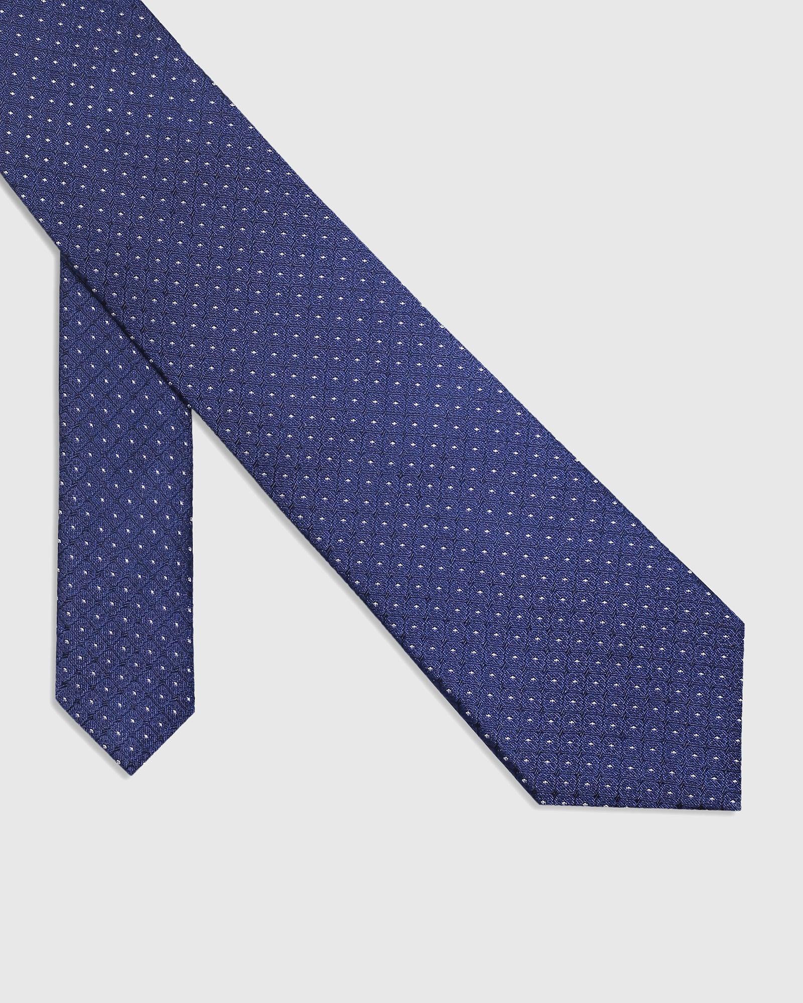 Silk Navy Printed Tie - Sidney
