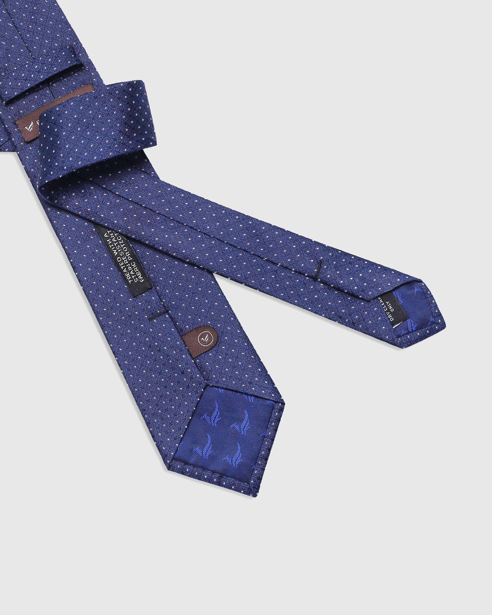 Silk Navy Printed Tie - Sidney