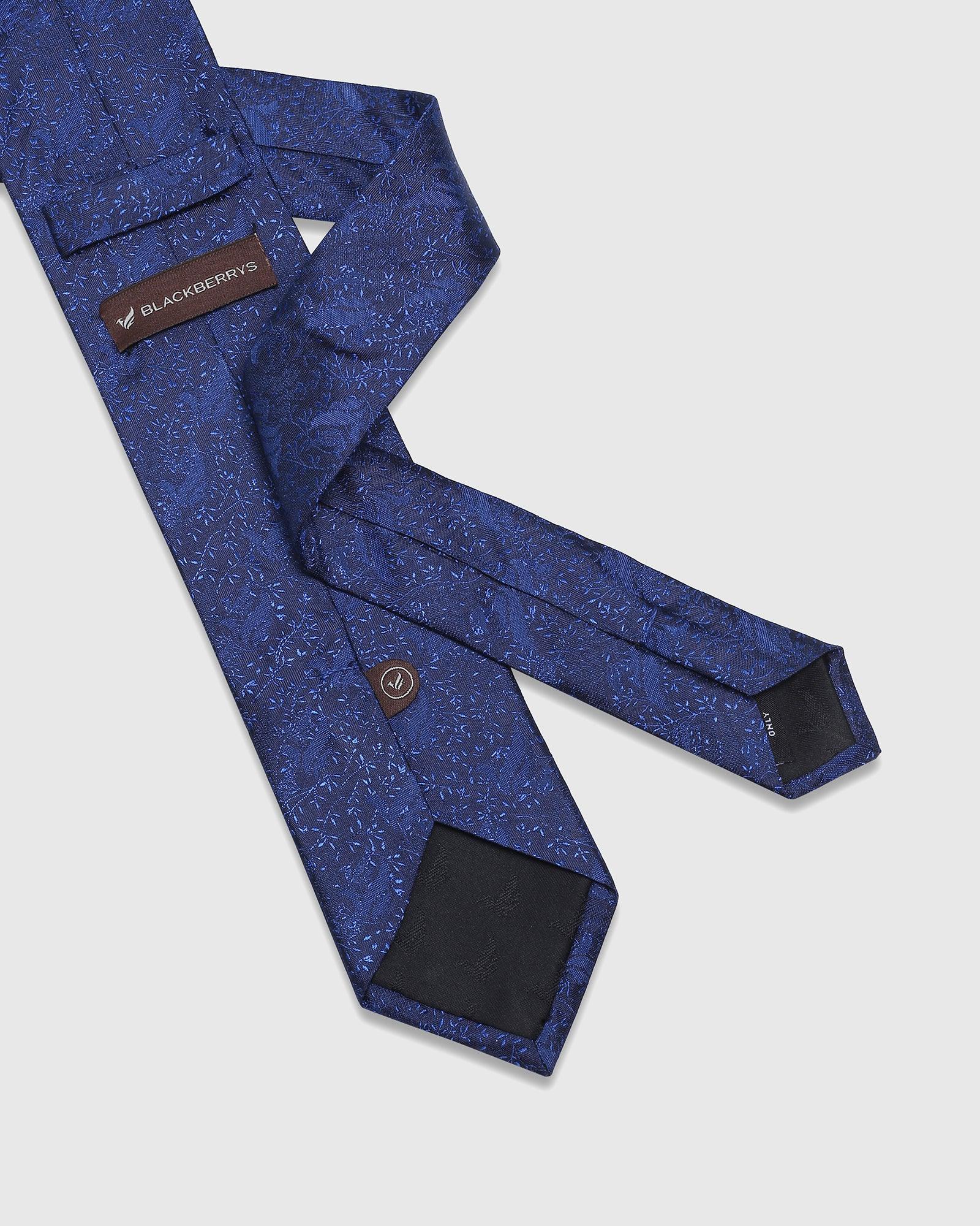Silk Navy Printed Tie - Spera