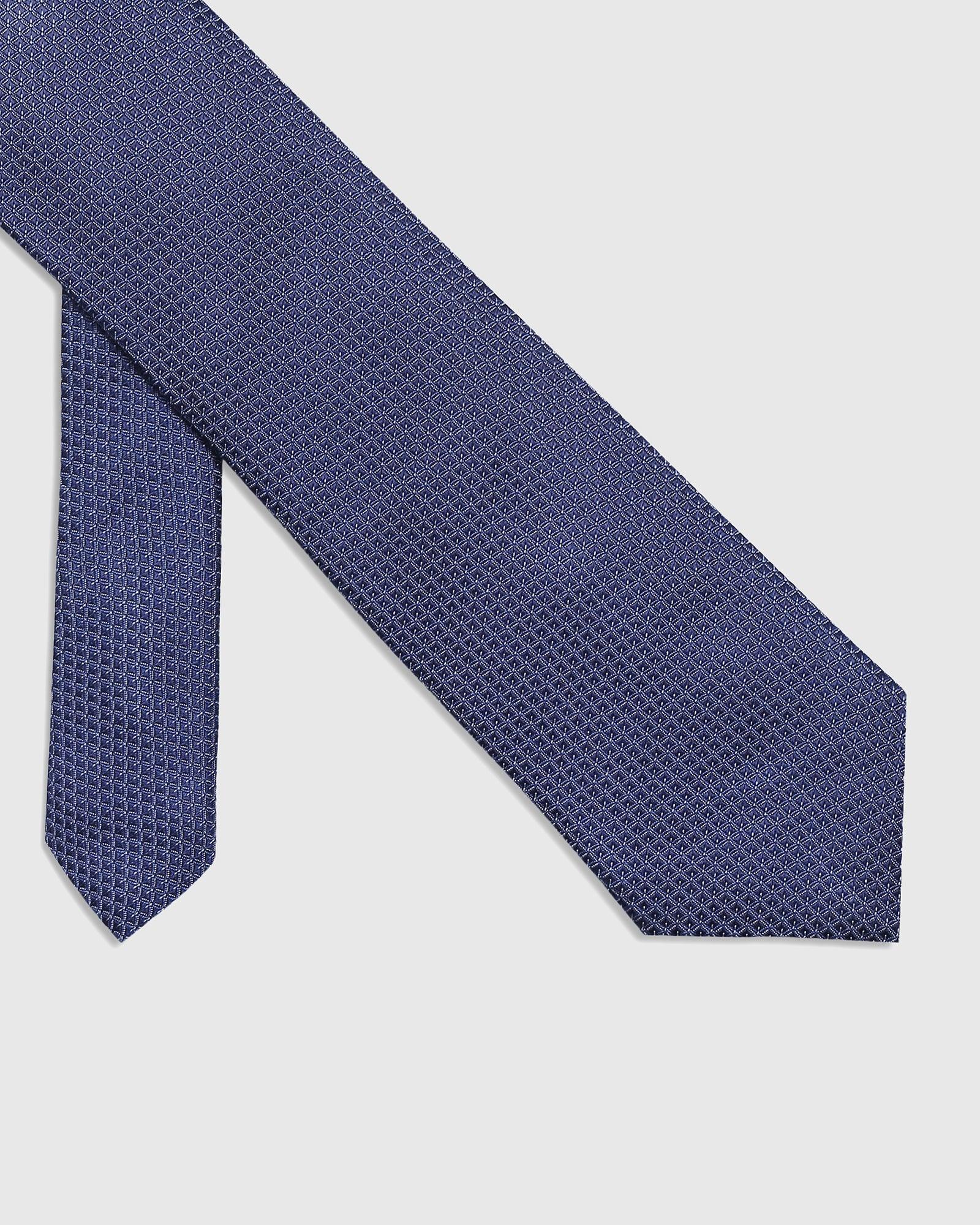 Silk Navy Printed Tie - Suzane