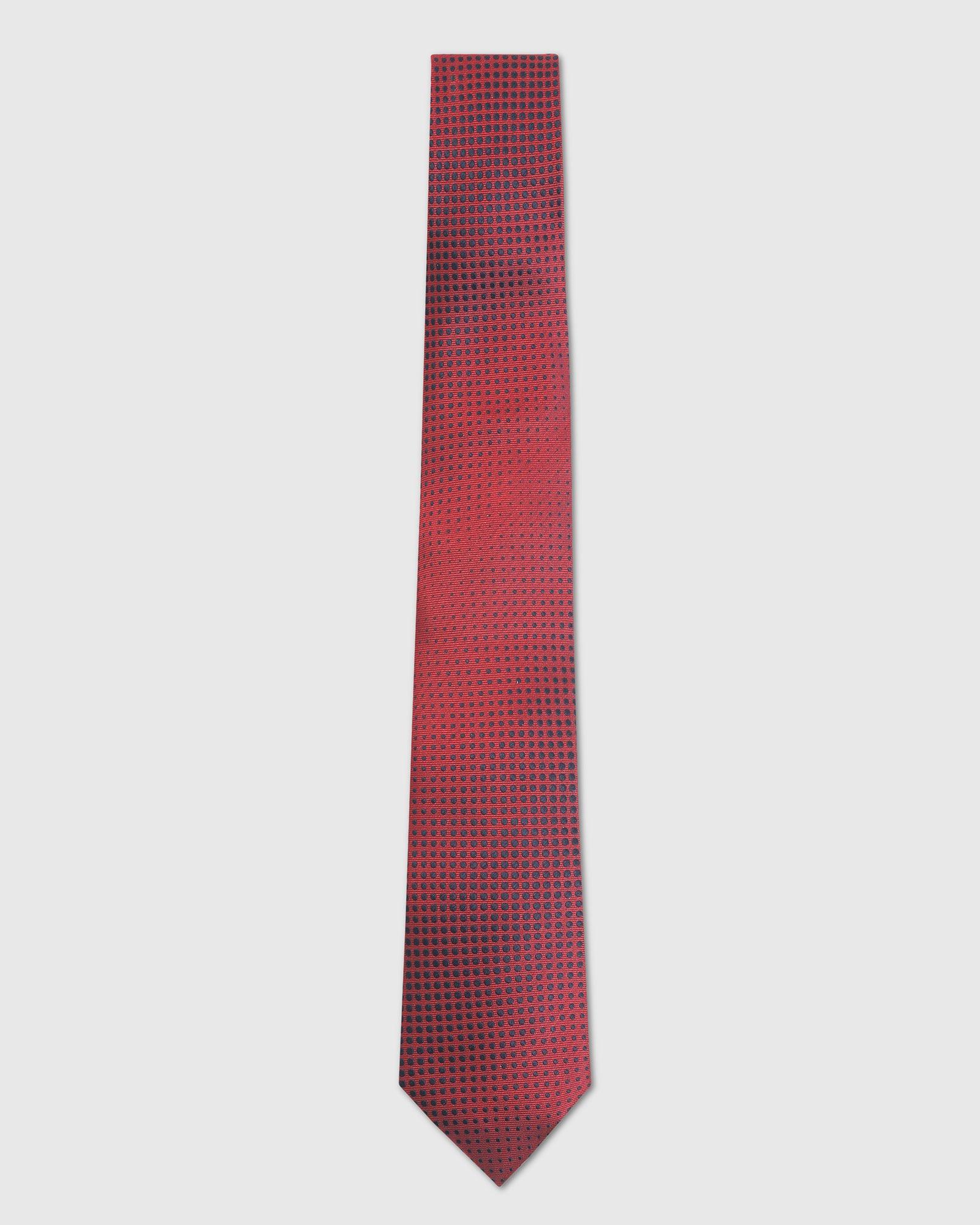 Printed Silk Tie In Red (Imogene) - Blackberrys