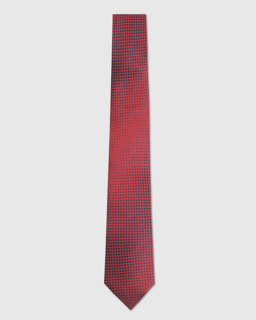 Must Haves Silk Red Printed Tie - Imogene