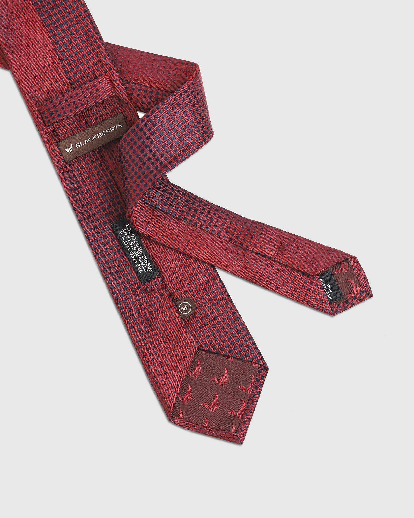 Printed Silk Tie In Red (Imogene) - Blackberrys