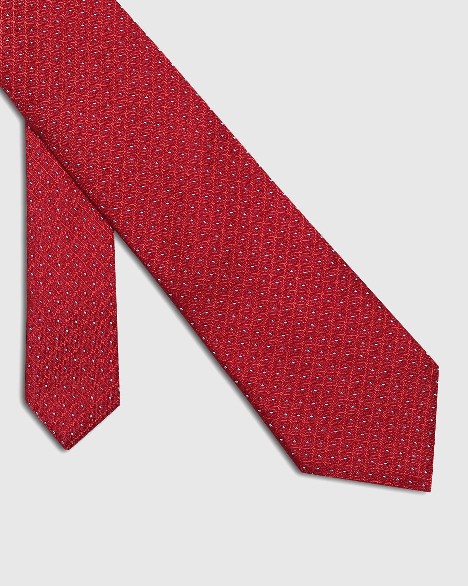 Silk Red Printed Tie - Sidney