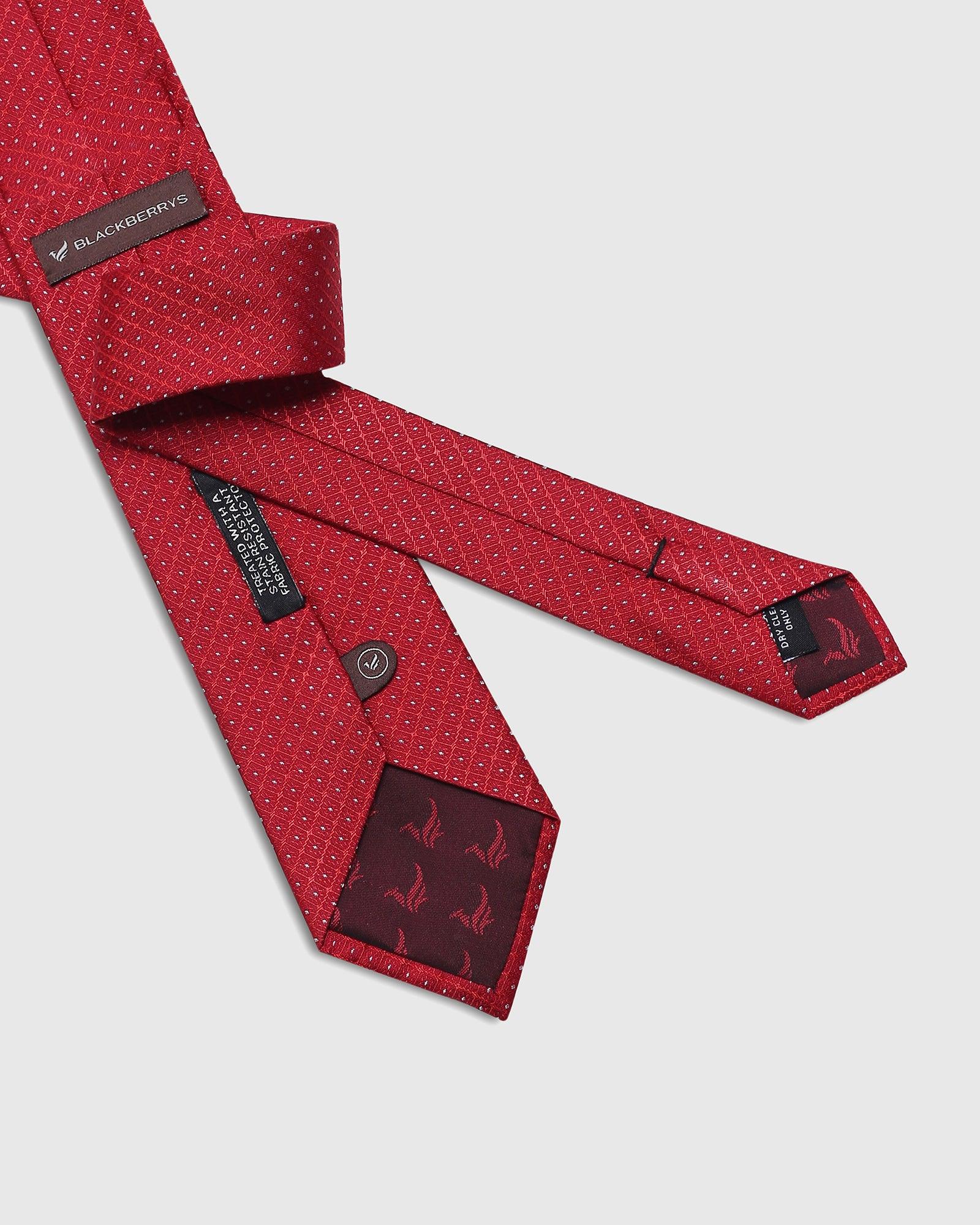 Silk Red Printed Tie - Sidney