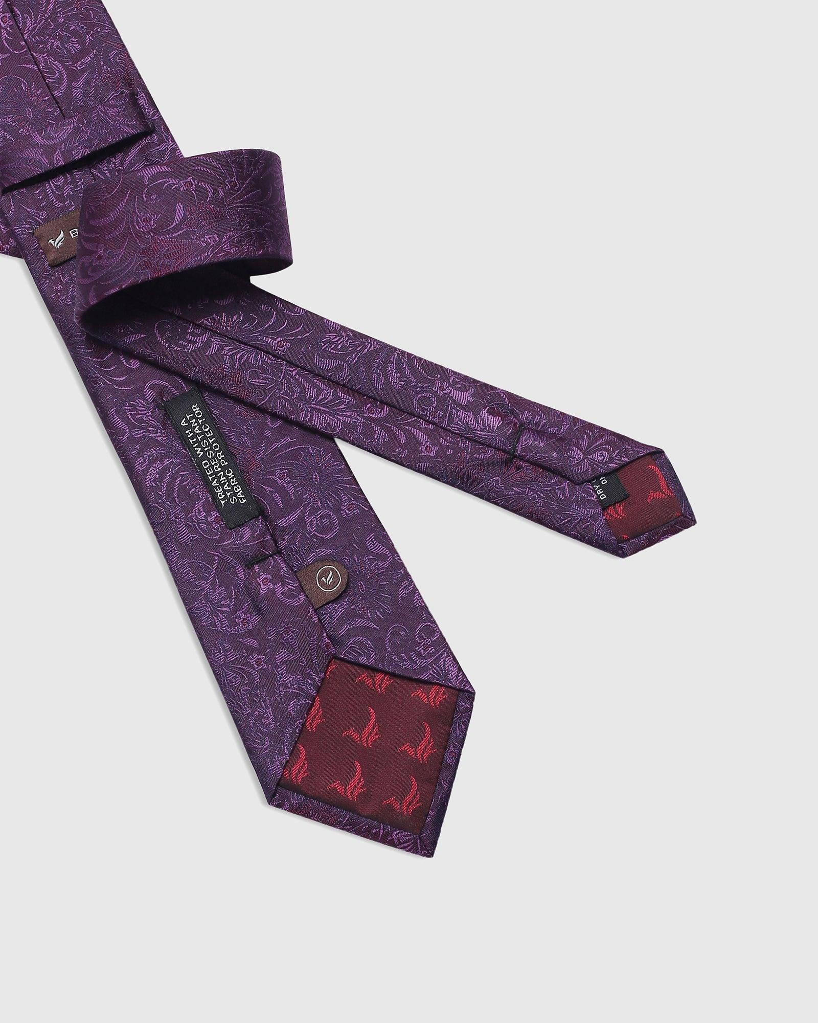 Silk Wine Printed Tie - Sancha