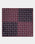 Red Maroon Printed 100% Silk Pocket Square - Binka