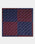 Red Navy Printed 100% Silk Pocket Square - Bind