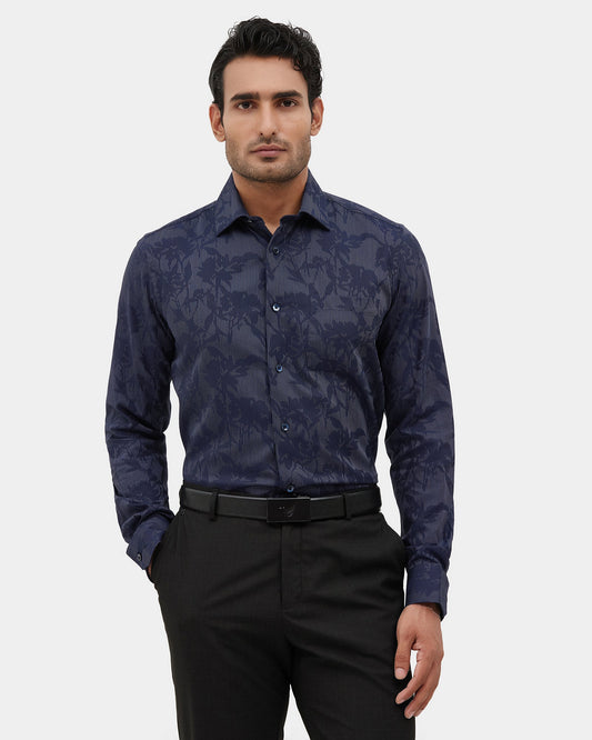 Purple Jacquard Shirt - Aven