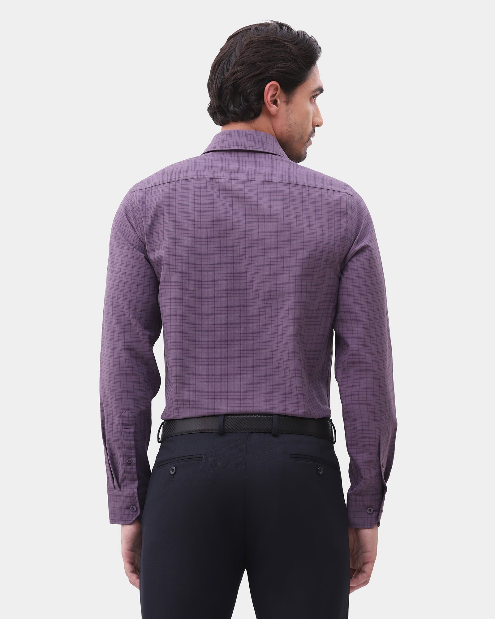 Purple Non Iron Check Shirt - Eloy
