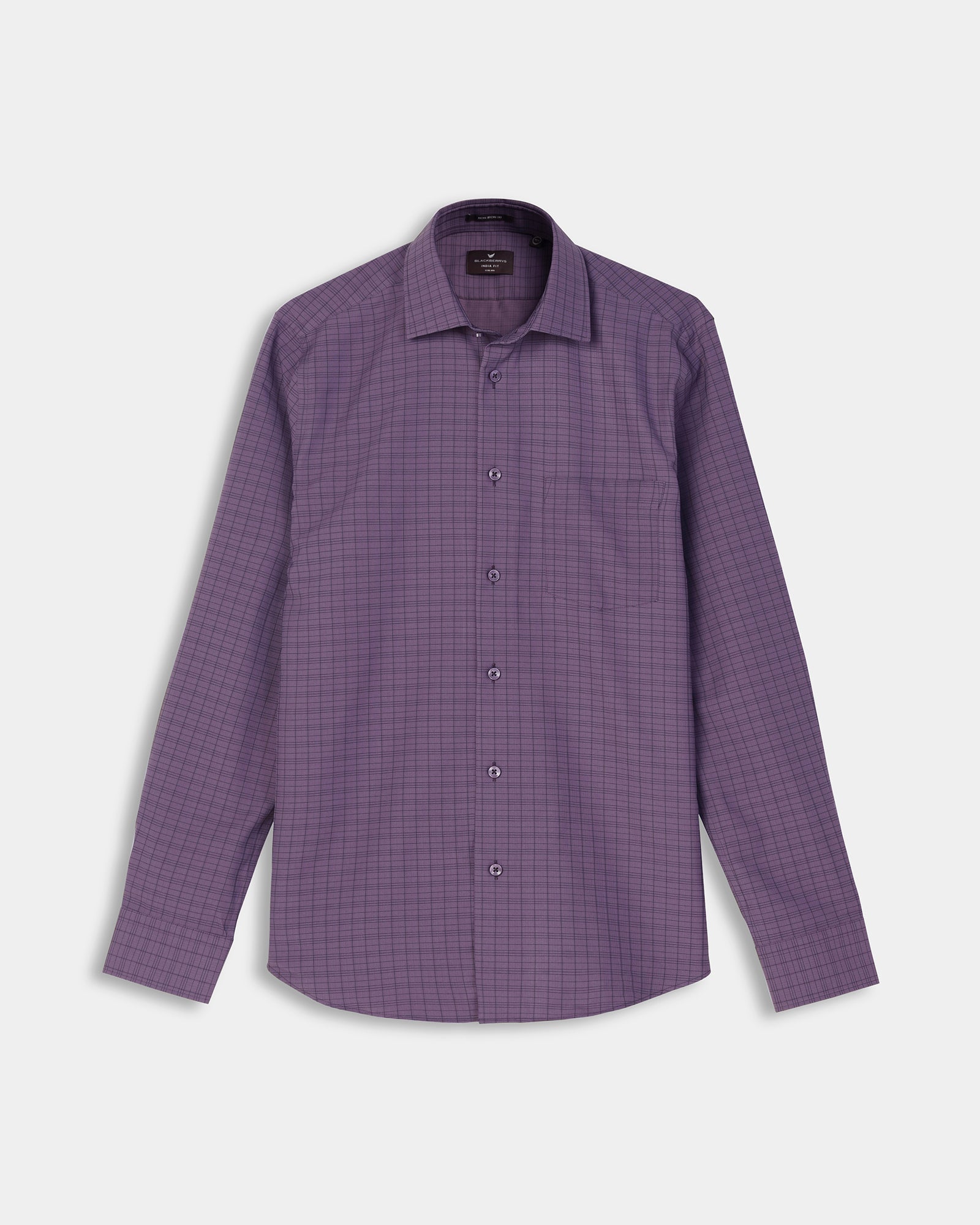 Purple Non Iron Check Shirt - Eloy