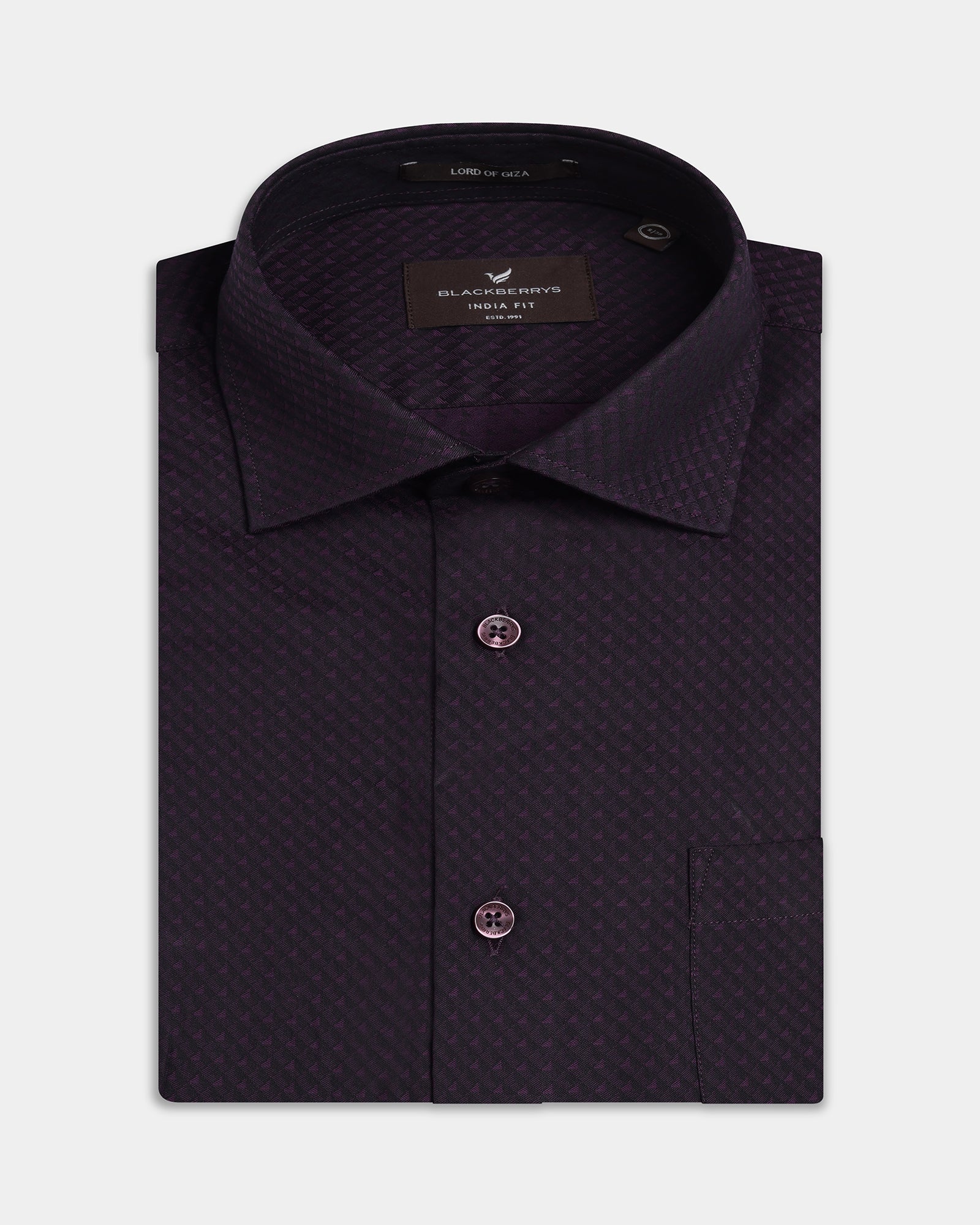 Purple Jacquard Shirt - Purist