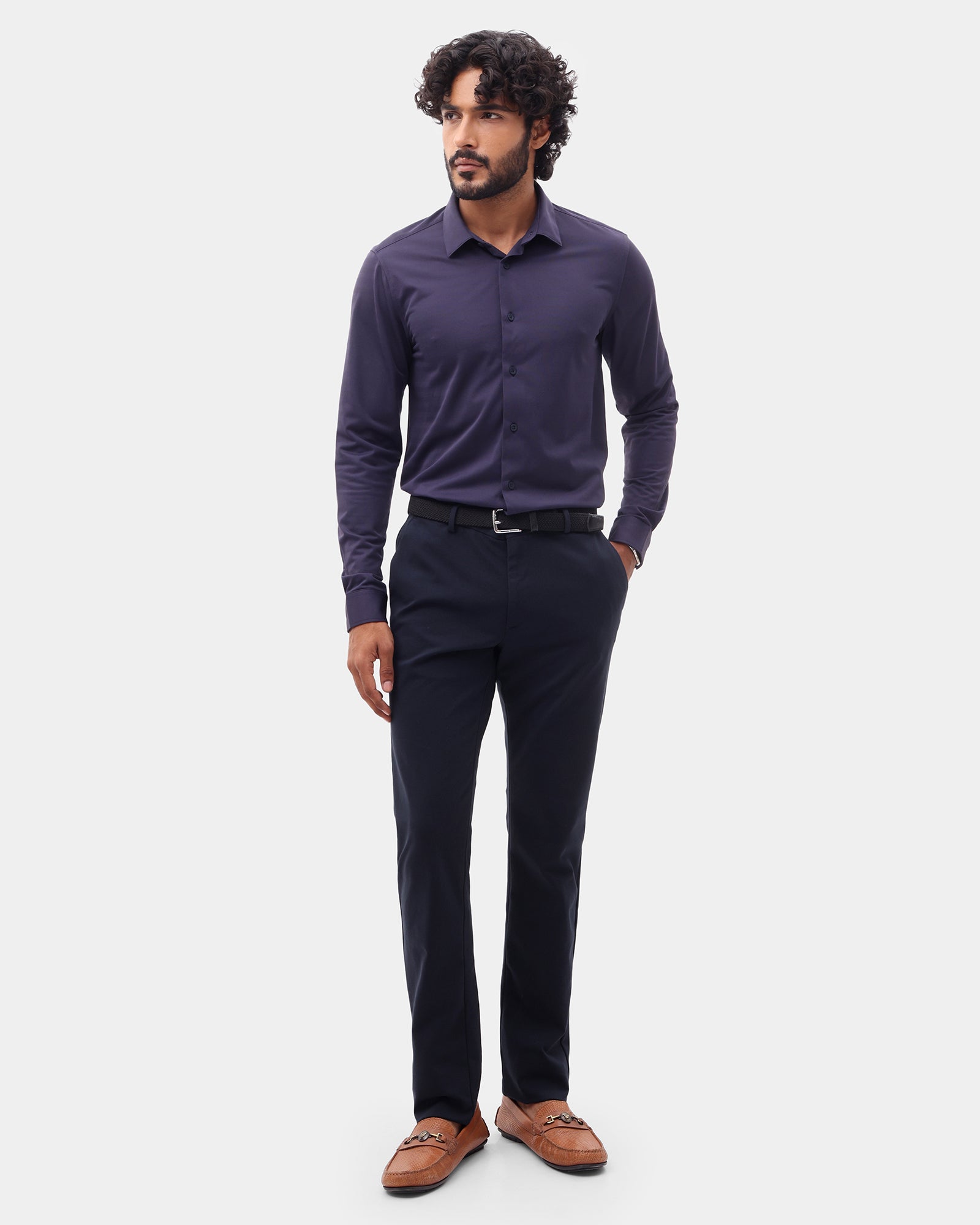 Purple TechPro Stripe Shirt - Keish
