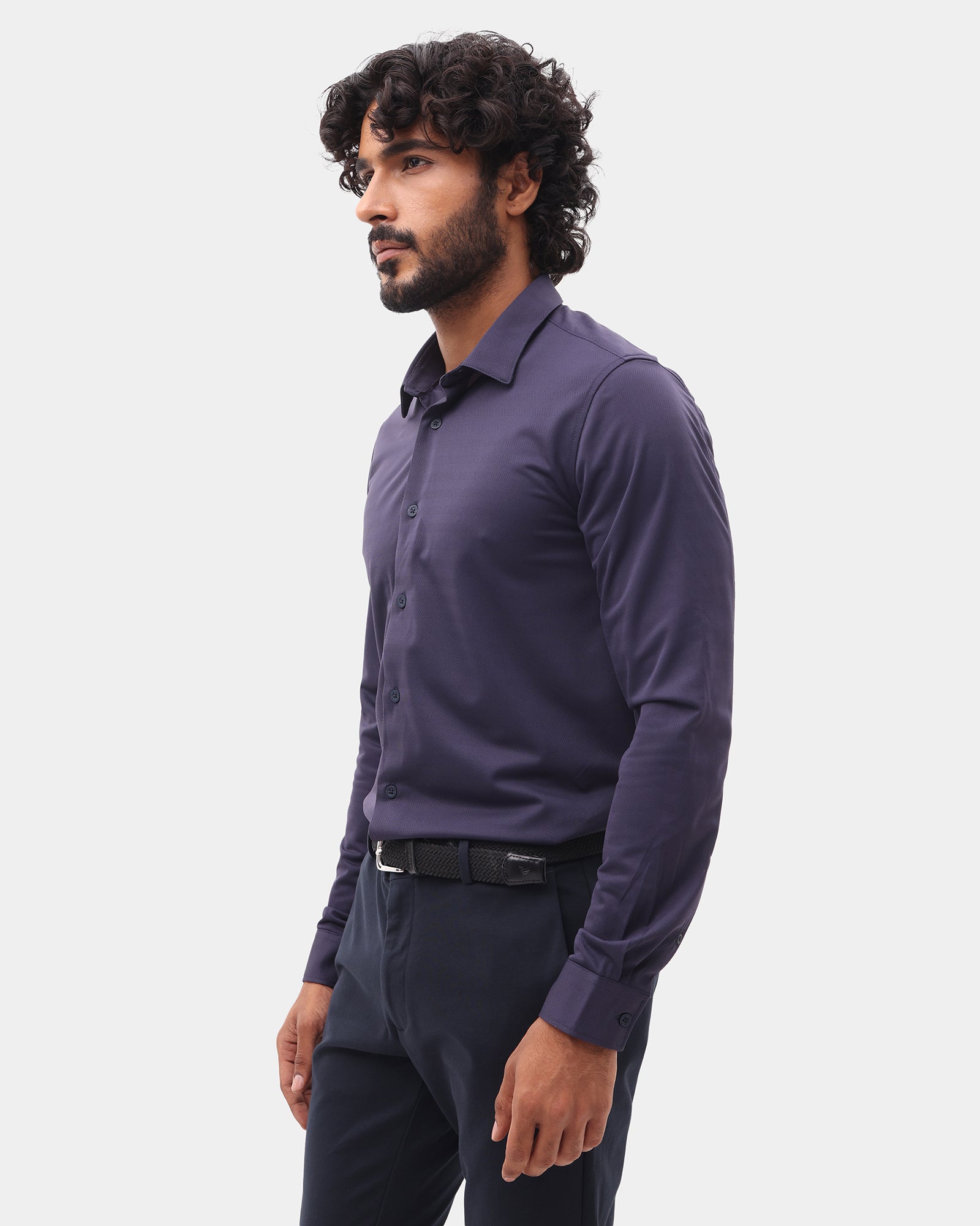 Purple TechPro Stripe Shirt - Keish