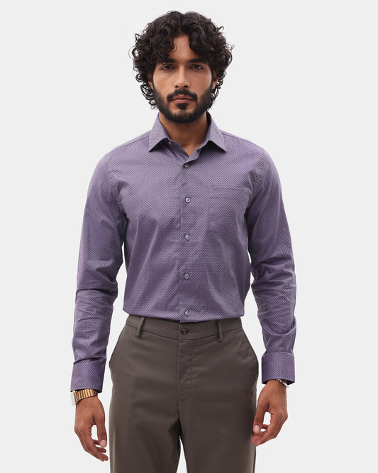 Purple Textured Shirt - Soben