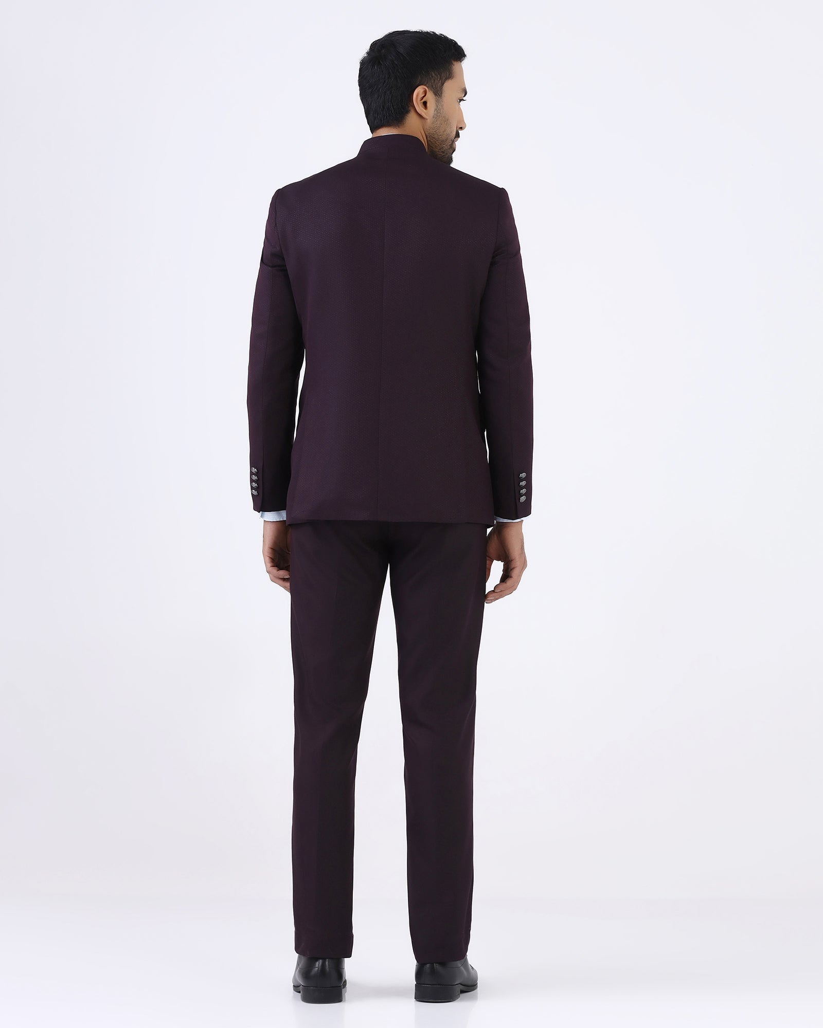 Purple Two Piece Textured Suit - Jenz