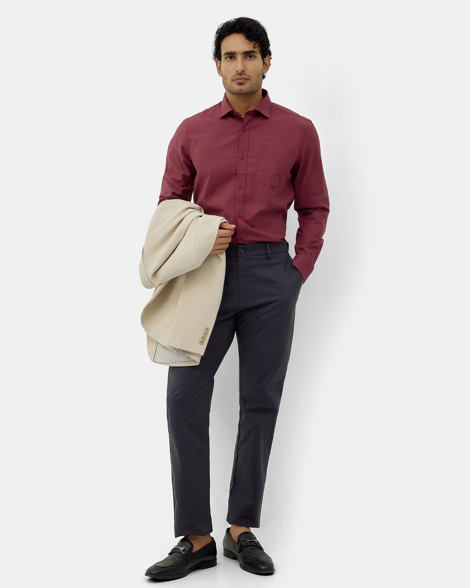 Red Solid Shirt - Ariss