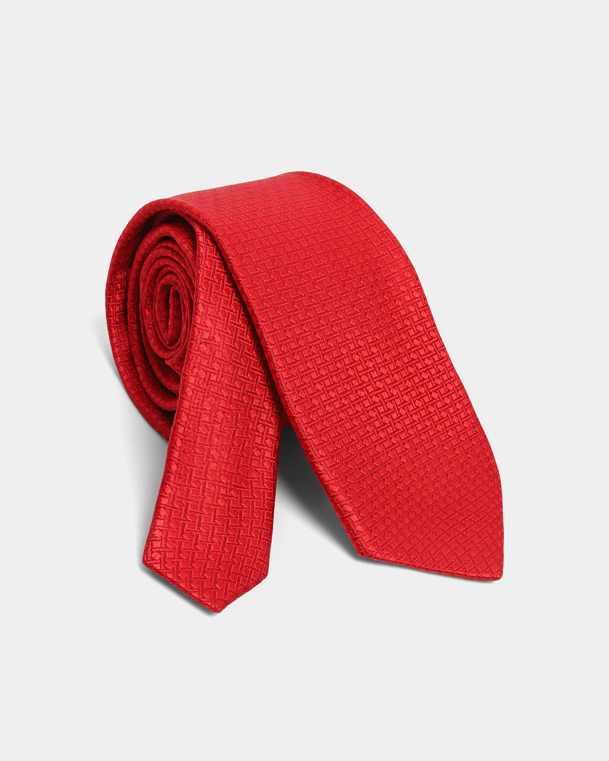 Red Textured Tie - Bilbao