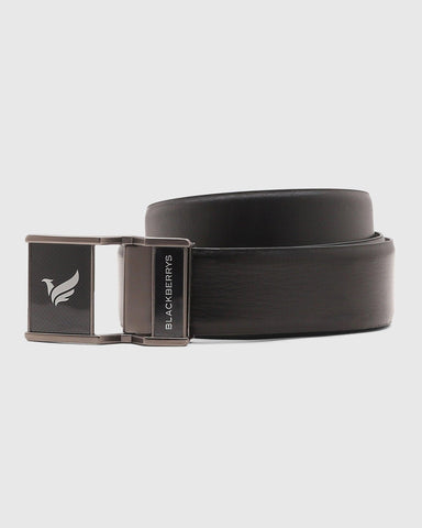 Black and Dark Brown Smooth Leather Reversible Belt SS24 23085519