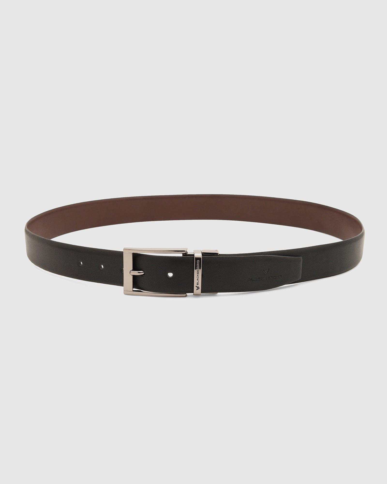 Solid Reversible Belt In Black Burgandy (Spencer) - Blackberrys