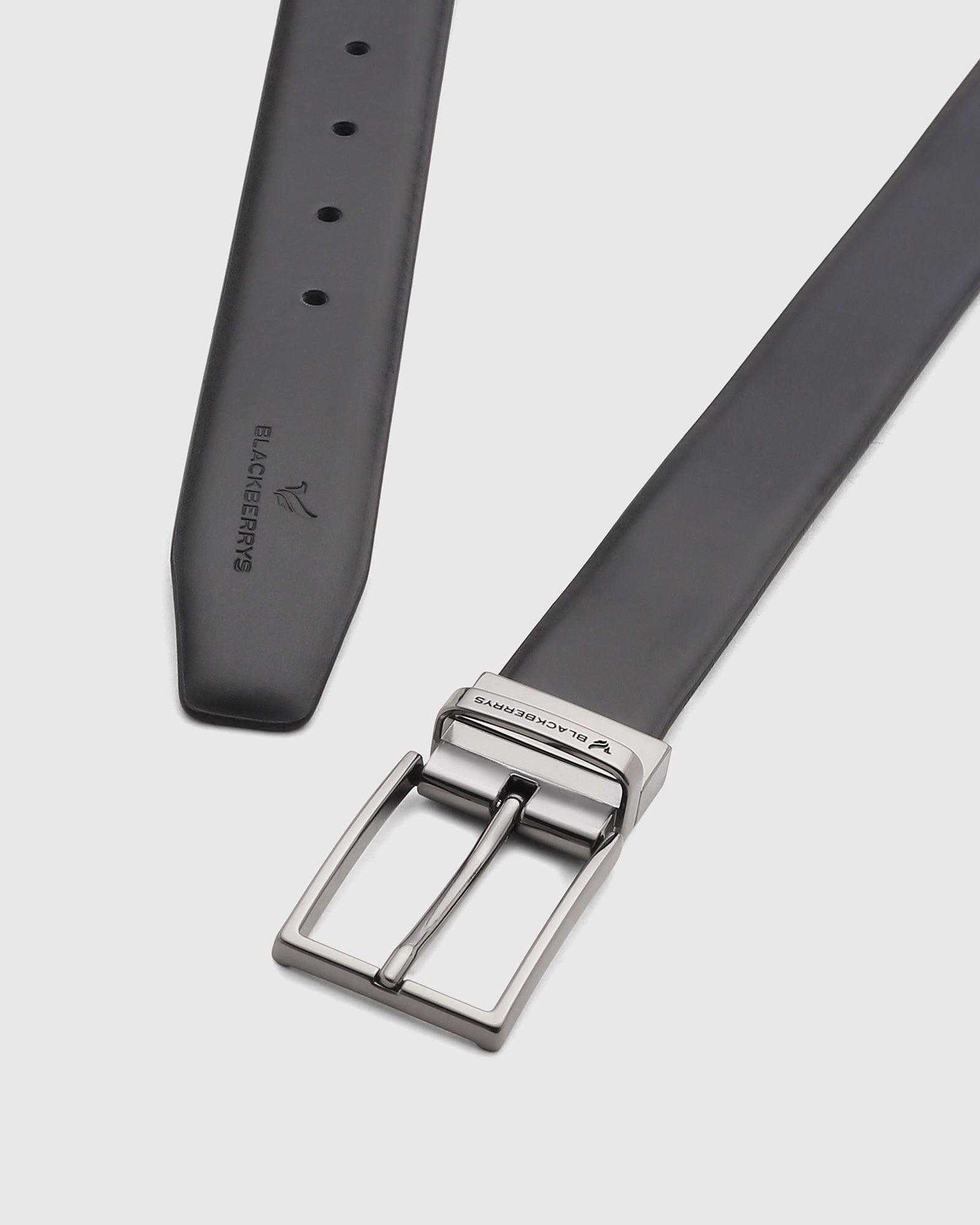 Leather Reversible Black Tan Solid Belt - Siera