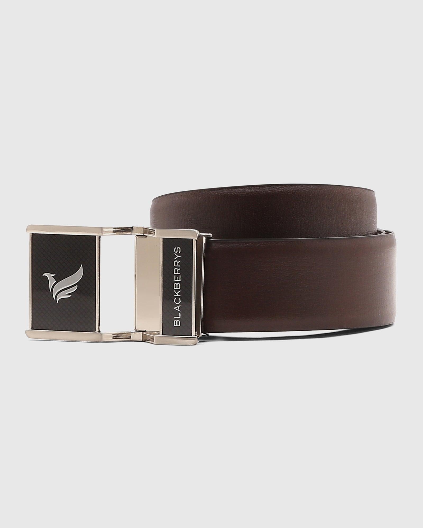 Leather Reversible Brown Tan Solid Belt - Shane