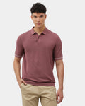 Rose Brown Solid Polo - Zoler