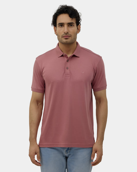 Rose Luxe Brown Solid Polo - Toll