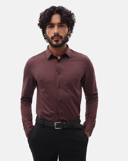 Rust TechPro Stripe Shirt - Keish