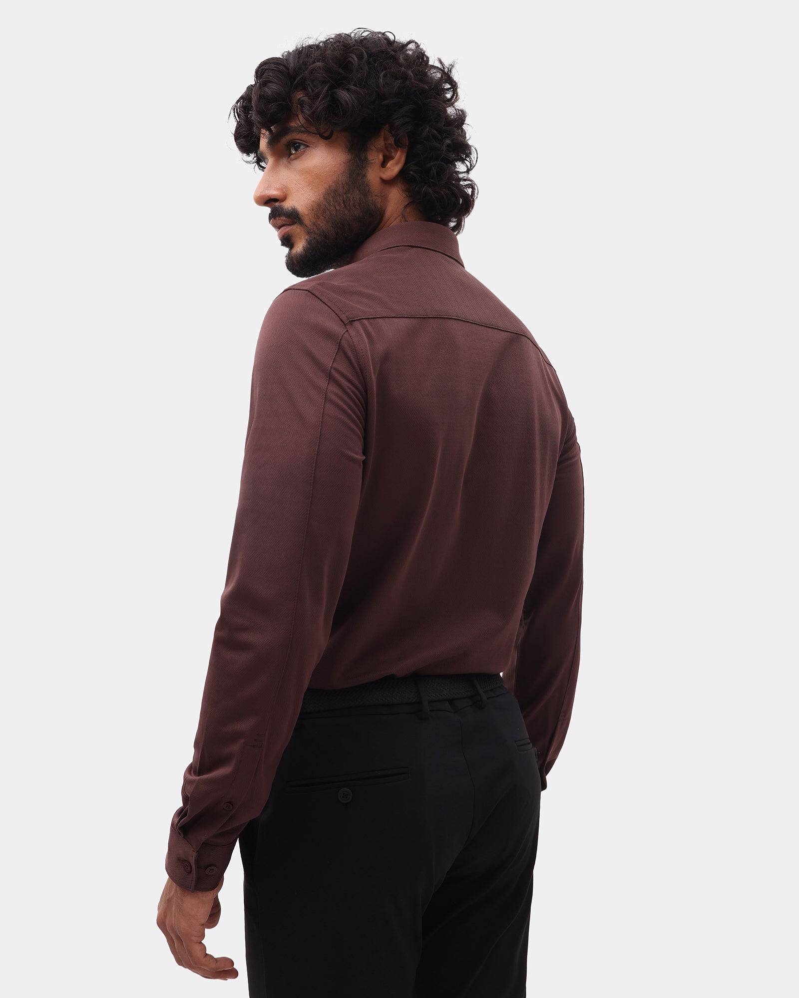 Rust TechPro Stripe Shirt - Keish