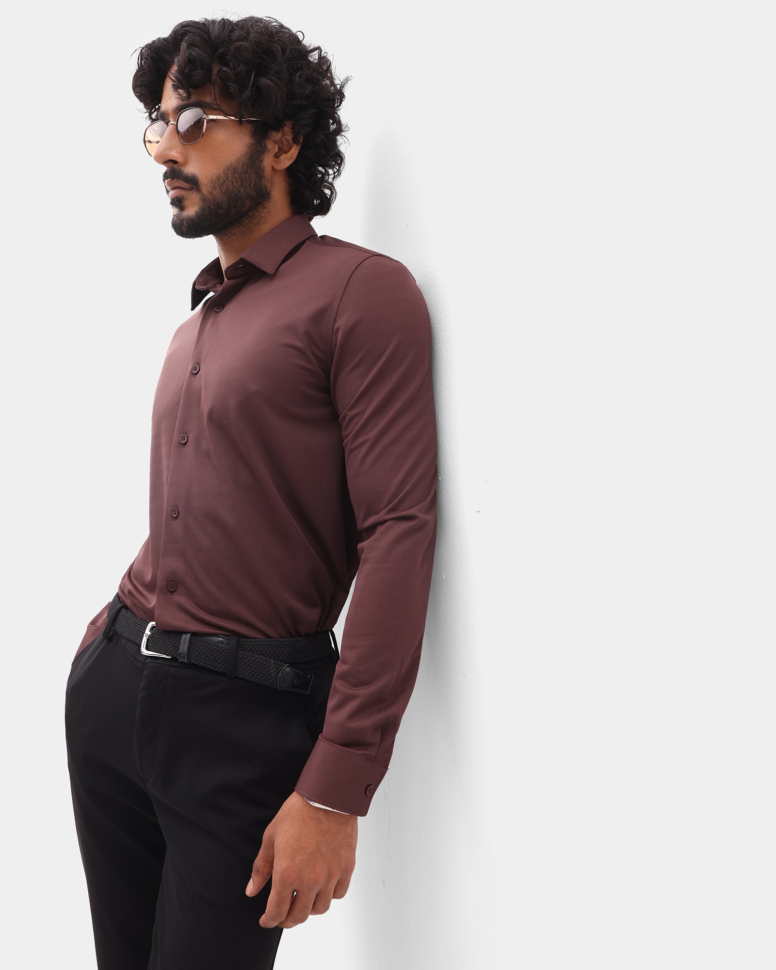 Rust TechPro Stripe Shirt - Keish