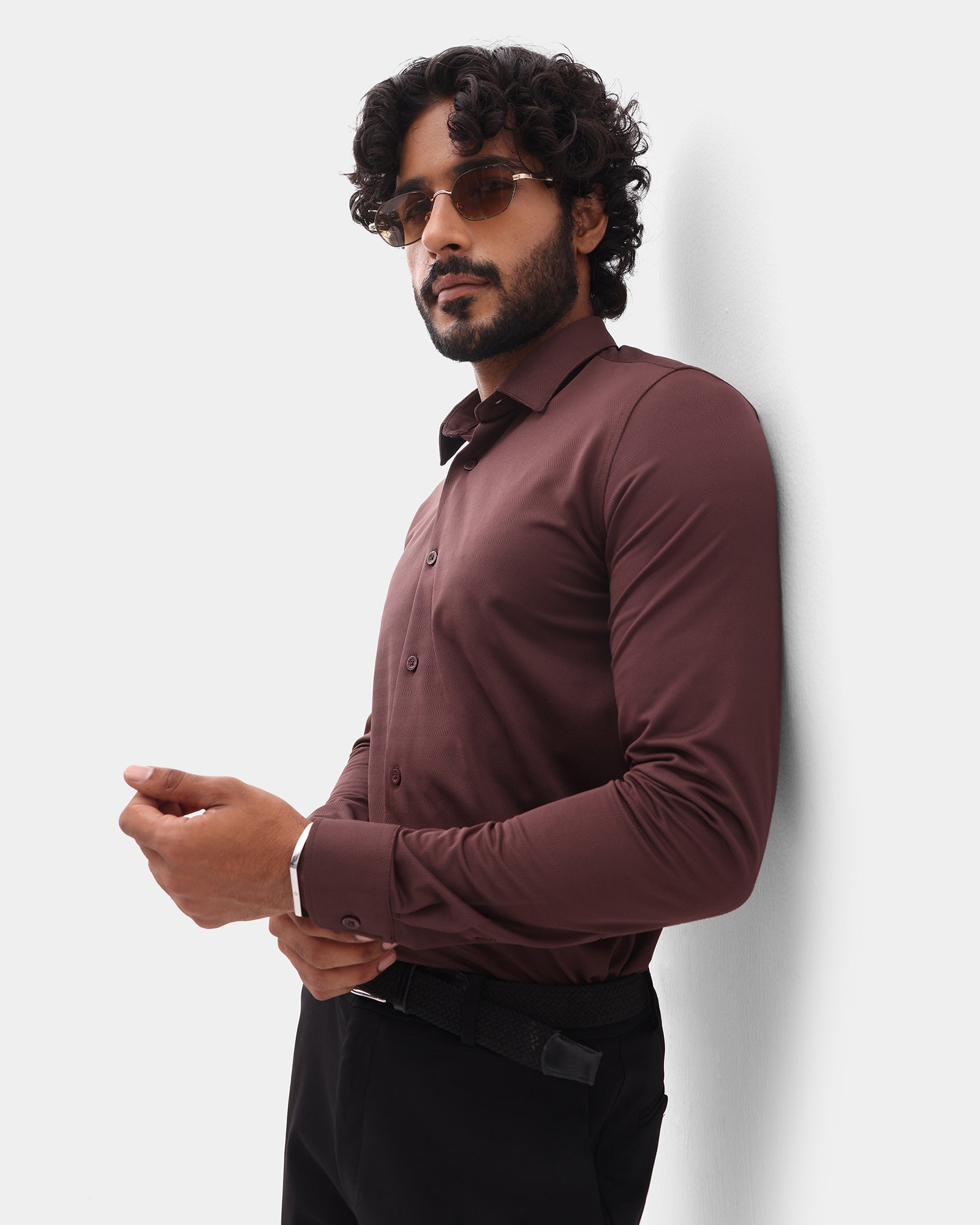 Rust TechPro Stripe Shirt - Keish