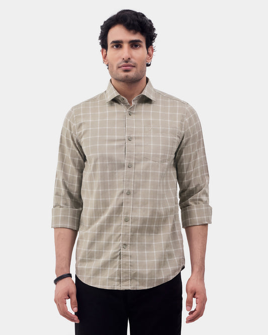 Sage Green Check Shirt - Linster