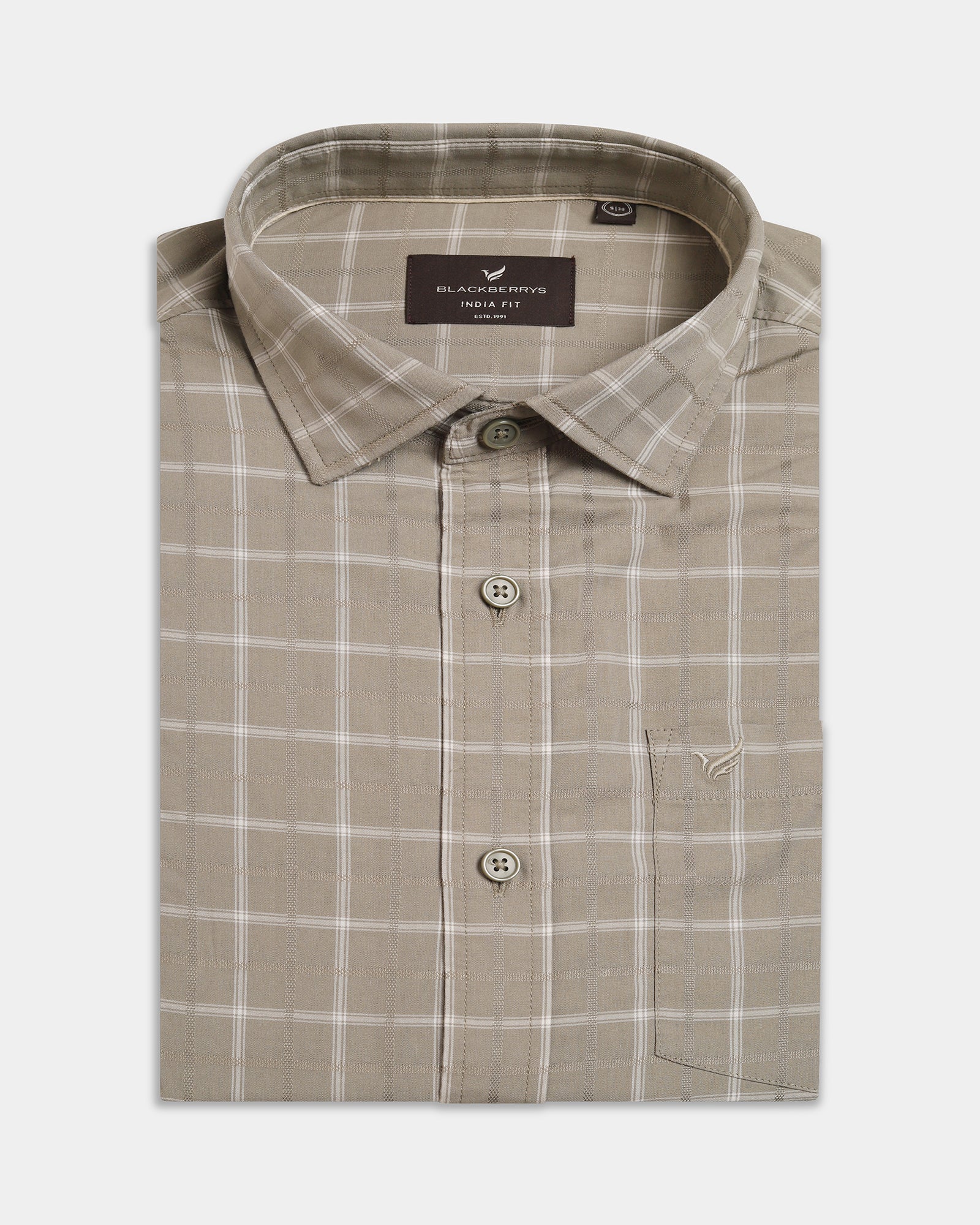 Sage Green Check Shirt - Linster