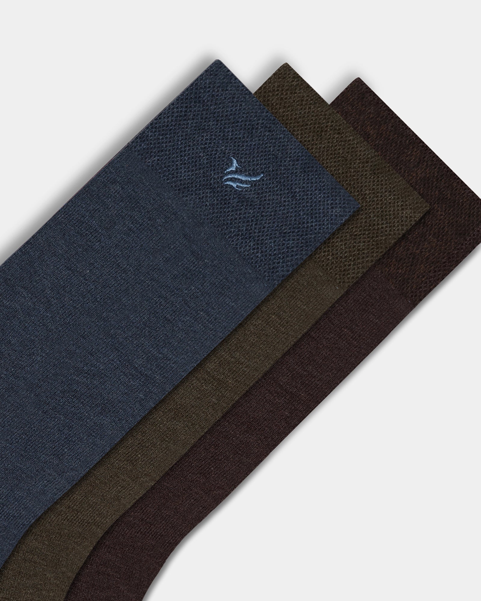 Mercerised Cotton Crew Length Socks Pack of 3 - Billy