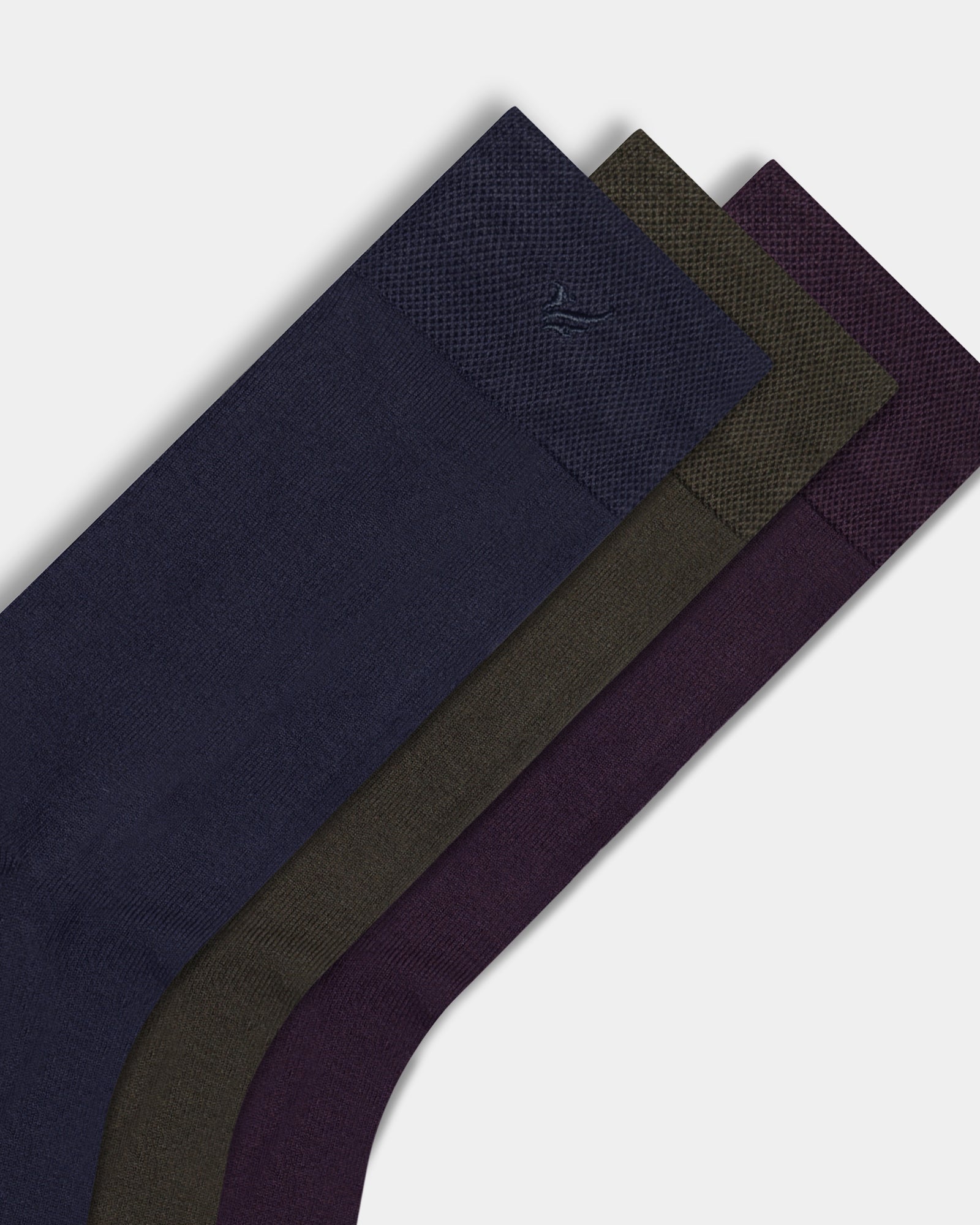 Mercerised Cotton Crew Length Socks Pack of 3 - Bruce