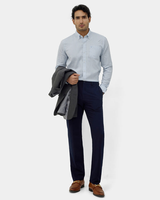 Sky Blue Stripe Shirt - Fenzo