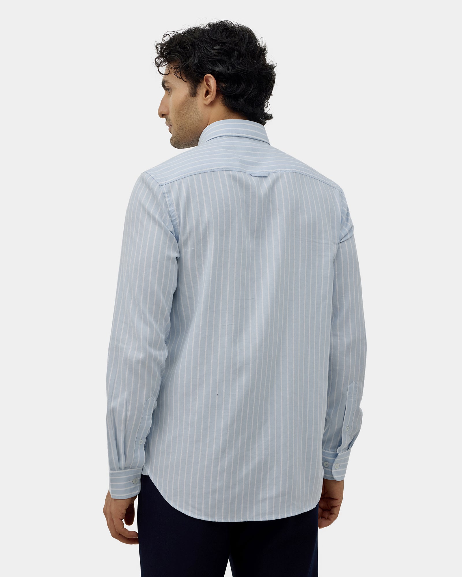 Sky Blue Stripe Shirt - Fenzo