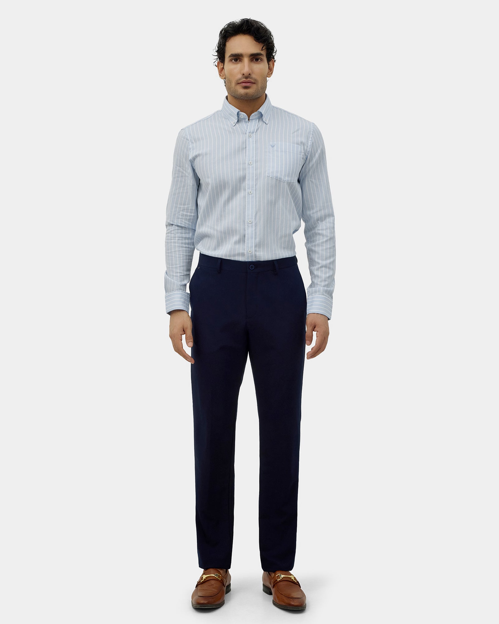 Sky Blue Stripe Shirt - Fenzo