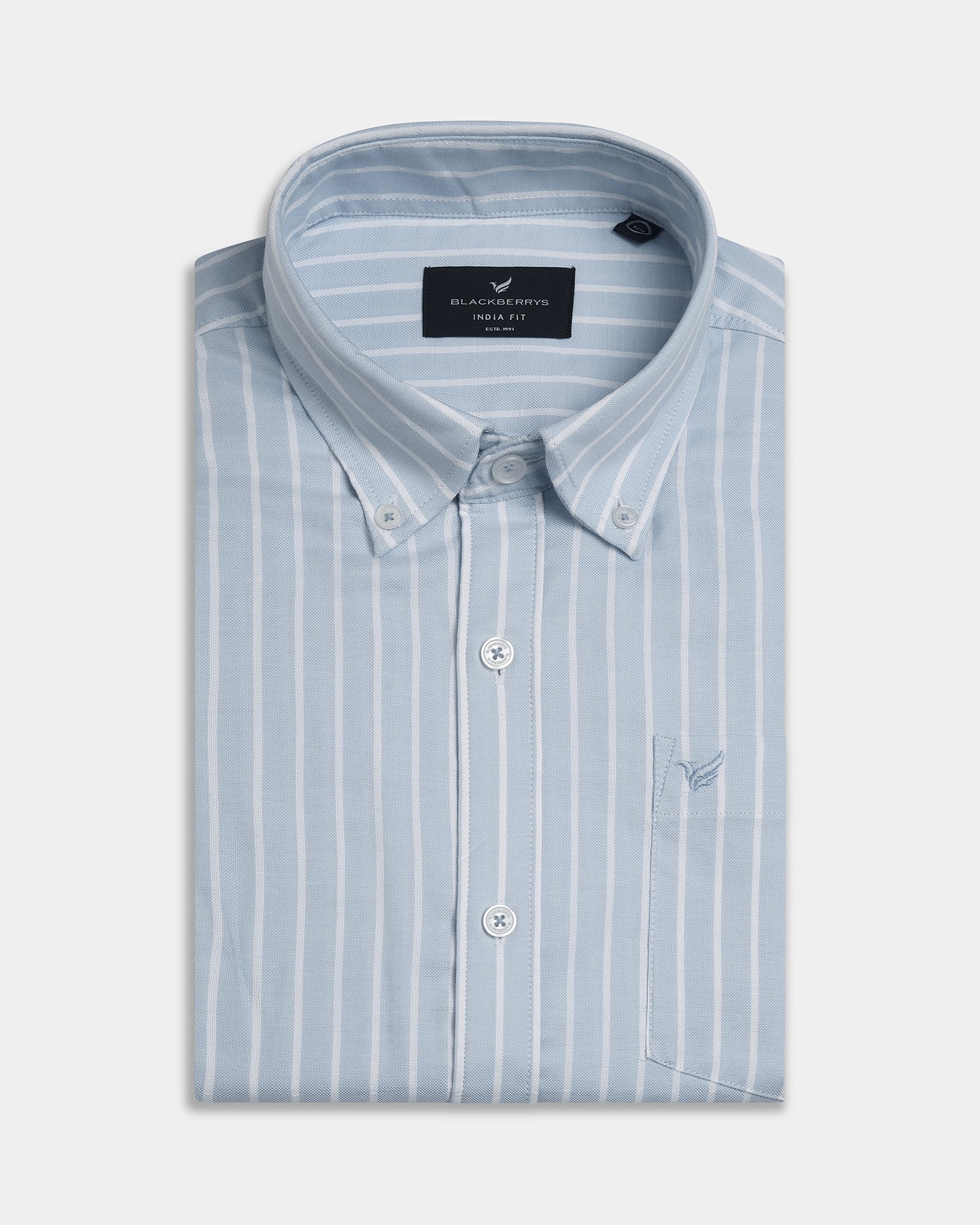 Sky Blue Stripe Shirt - Fenzo