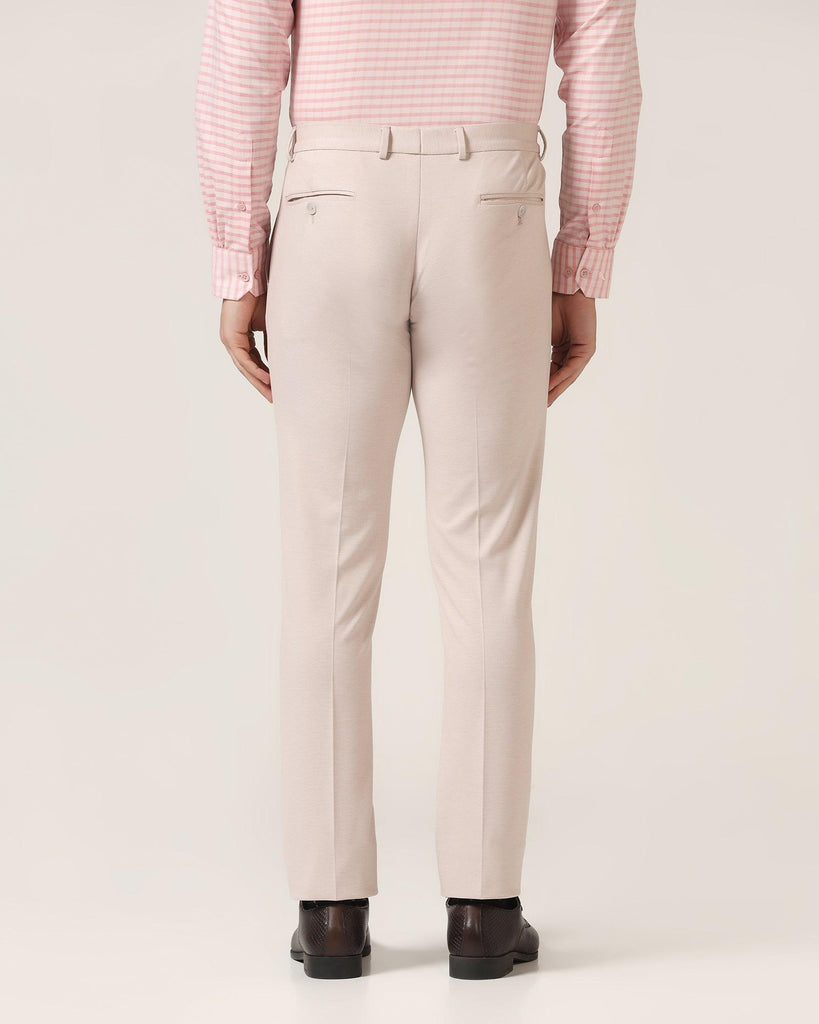 Slim Fit B-91 Formal Dusty Pink Textured Trouser - Steve