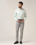Slim Fit B-91 Formal Grey Textured Trouser - Steve