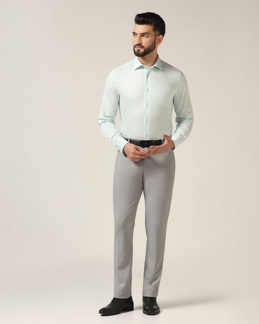 Slim Fit B-91 Formal Grey Textured Trouser - Steve