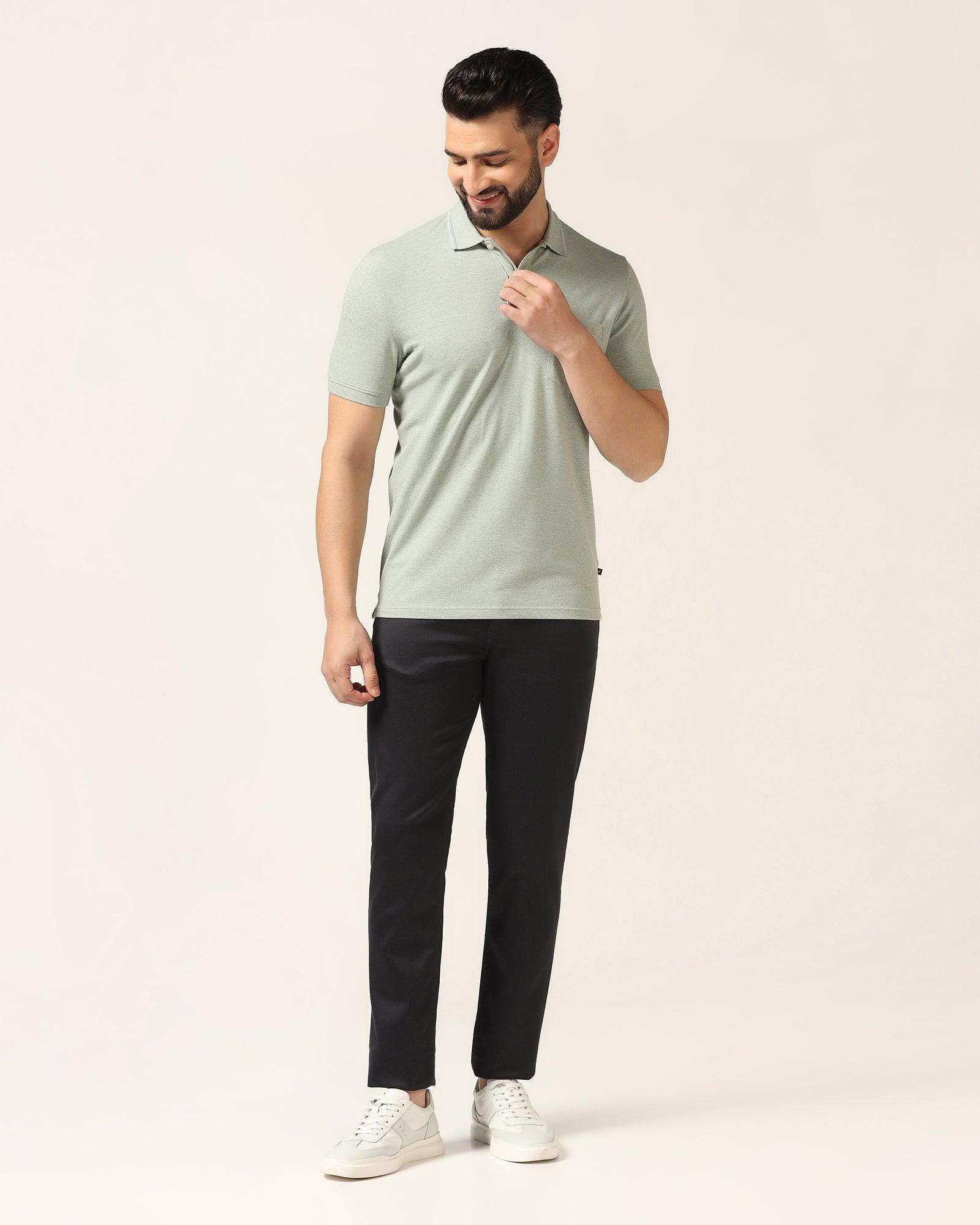 Slim Yonk Fit Charcoal Textured Jeans - Abto