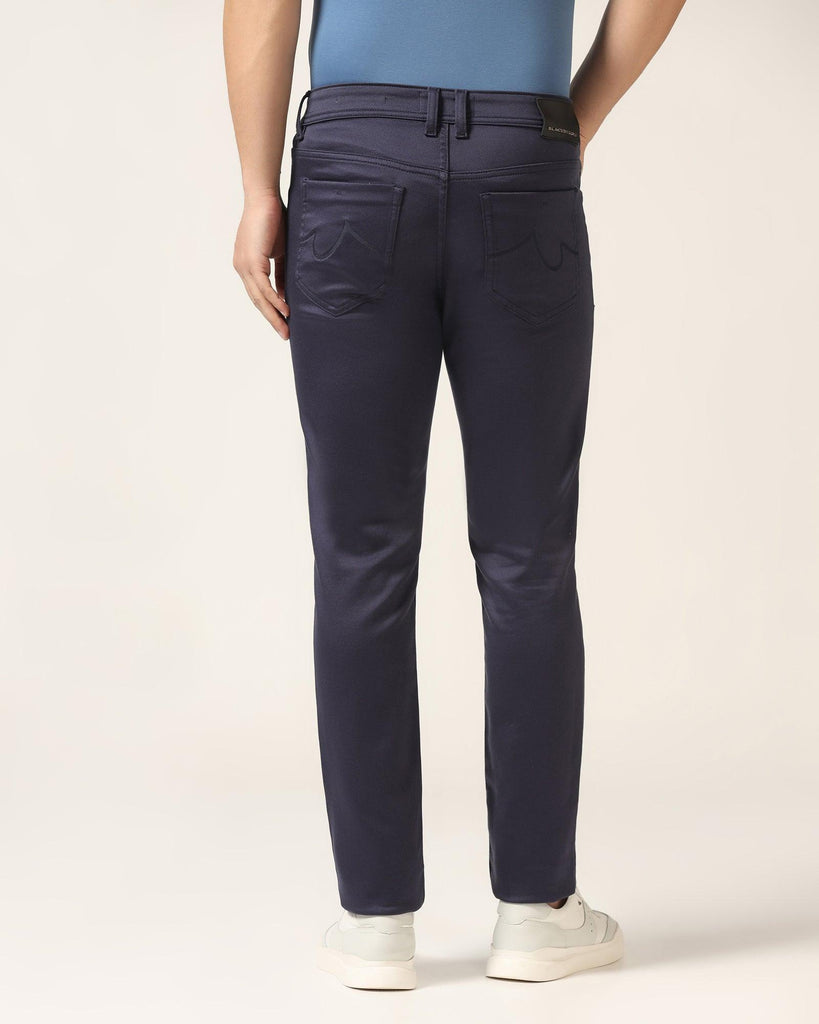 Slim Yonk Fit Navy Textured Jeans - Abto