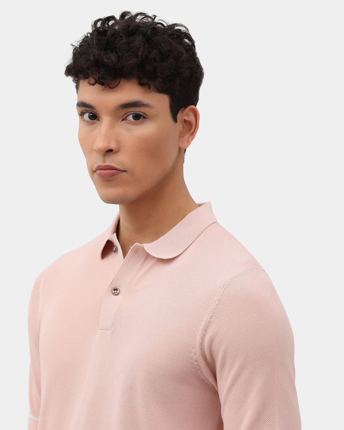 Smoky Pink Solid Polo - Zoler