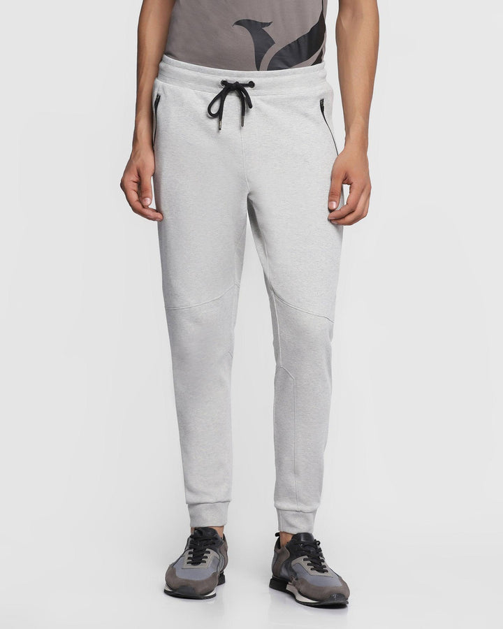 Casual Grey Melange Solid Jogger - Menis